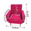 Ver imagem 1 de Capa Poltrona Sala.:rosa Pink