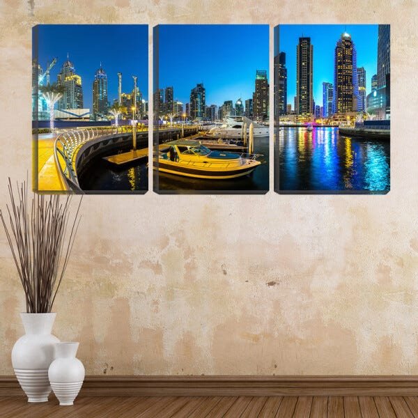 Quadro Decorativo 30x66 Barcos por baixo da ponte - 2