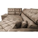 Ver imagem 4 de Sofá de Canto Retrátil e Reclinável Esquerdo 3,00x2,36m Molas Cama inBox Espanha Velusoft Castor