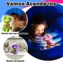 Ver imagem 2 de Luminária Dinossauro T-Rex Abajur LED Infantil para Pintar + Kit Pintura Tinta Guache Pincel Paleta
