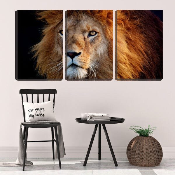 Quadro Decorativo 30x66 juba ao fundo preto - 1