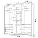 Ver imagem 4 de Closet Casal Guarda Roupa sem Porta 208cm 4 Gavetas Mdf Tunísia R02 Urbe - Lyam Decor