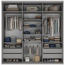 Ver imagem 3 de Closet Casal Guarda Roupa sem Porta 208cm 4 Gavetas Mdf Tunísia R02 Urbe - Lyam Decor
