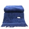 Toalha de Praia Veludo C/Franja Artex Lebain Gigante - Único - Azul - 1