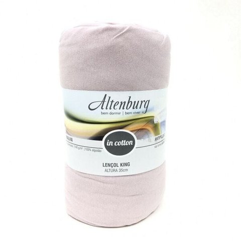 Lençol de Elástico Altenburg Malha In Cotton Várias Cores 1,93 X 2,03 King Não Faz Bolinha - Único -