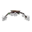 Ver imagem 4 de Luminária Plafon Dupla de Teto para Apartamento simples com Flores - Branco