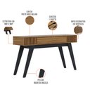 Ver imagem 6 de Kit Aparador Para Sala De Estar Com Mesa De Centro Delta 1 Gaveta C04 Preto Noce Milano - Lyam