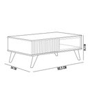 Ver imagem 7 de Kit Aparador para Sala de Estar com Mesa de Centro Delta 1 Gaveta C04 Preto Noce Milano - Lyam