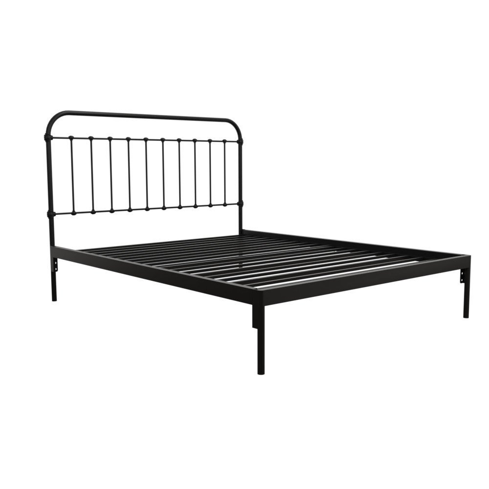 Sem 9028 Cama de Ferro Patente Queen - Sem Peseira Icamas Preto Fosco ...