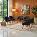 Ver imagem 1 de Kit 6 Poltronas Louis Preto