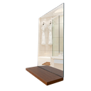 Ver imagem 3 de Espelheira Retangular 30x40cm Com Prateleira Canela MDF