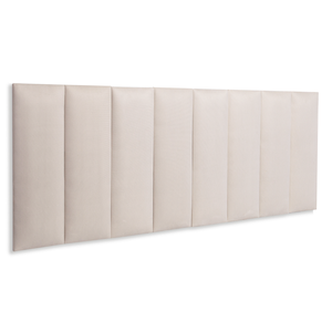 Cabeceira Queen Modulada Reta Cama Box Suede Creme