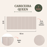 Cabeceira Queen Modulada Reta Cama Box Suede Creme - 2