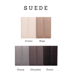 Cabeceira Queen Modulada Reta Cama Box Suede Creme - 5