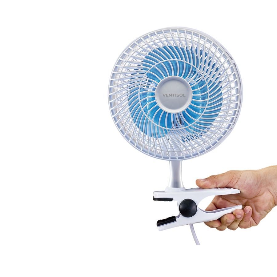 Mini Ventilador Portátil Ventisol 20cm 3 Pás Branco Base ou Clipe - 5