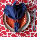Ver imagem 2 de Kit Jogo Americano 8 Lugares Mesa Posta Girafa Verm 52x36cm