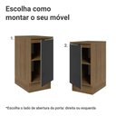 Ver imagem 4 de Balcão de Cozinha 40 cm 1 Porta Rustic/Preto Lux Madesa