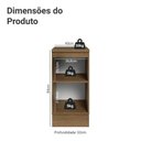 Ver imagem 2 de Balcão de Cozinha 40 cm 1 Porta Rustic/Preto Lux Madesa