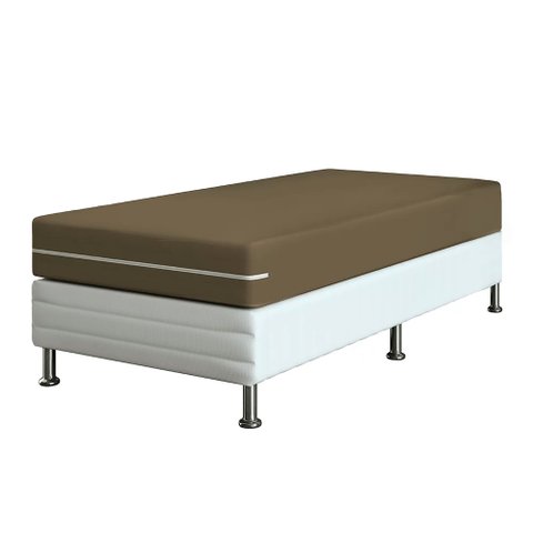 Capa Para Colchão de Solteiro Marrom - 1,88m x 88cm de Largura Sua Casa Decor