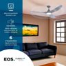 Ventilador de Teto Eos Turbo Vento 3 Pás com Controle Remoto 112cm 150w Prata Evx110s Bivolt - 4