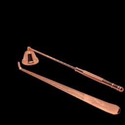 Abafador Apagador Pavio de Vela e Pinça para Acertar Pavio:dourada - 5