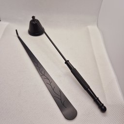 Abafador Apagador Pavio de Vela e Pinça para Acertar Pavio:dourada - 4