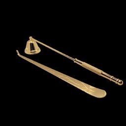 Abafador Apagador Pavio de Vela e Pinça para Acertar Pavio:dourada - 1
