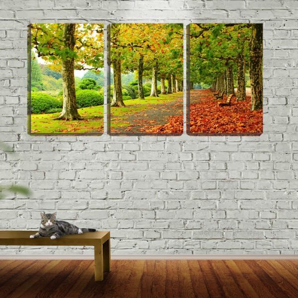 Quadro Decorativo 68x126 caminho de folhas secas - 2