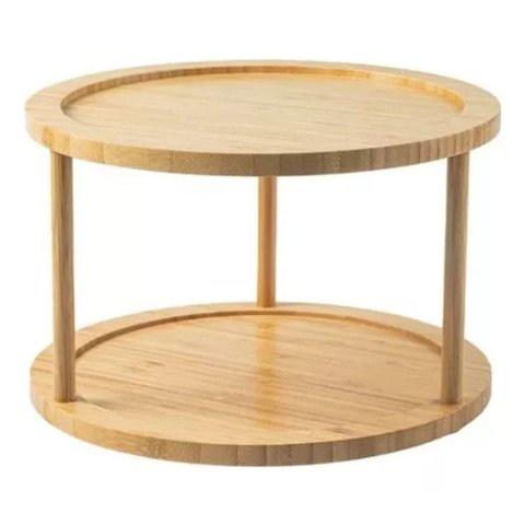 Organizador Giratório em Bambu Duplo Keep
