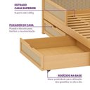 Ver imagem 5 de Cama Casal com Grades de Proteção e Gavetas Magna Kids Casatema MadeiraOriginals Marrom/Natural