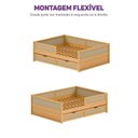 Ver imagem 4 de Cama Casal com Grades de Proteção e Gavetas Magna Kids Casatema MadeiraOriginals Marrom/Natural