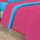 Ver imagem 2 de Edredom Malha 100% Algodão Gran Moratta 1 Peça Queen - Pink -azul Turquesa