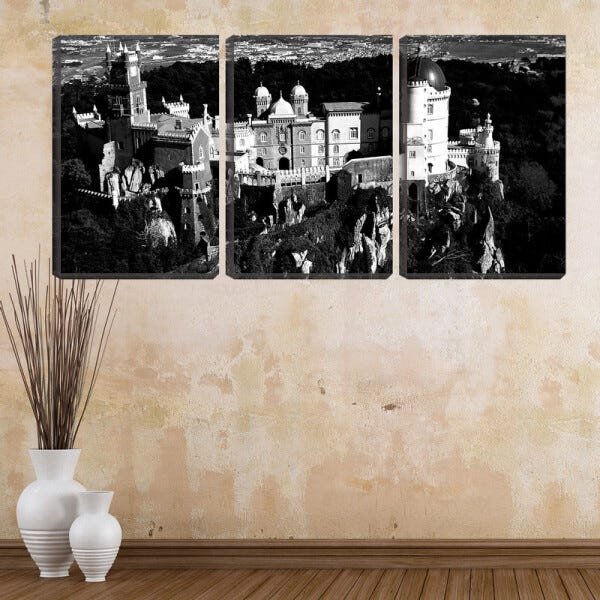 Quadro Decorativo 68x126 castelo na montanha pb - 2