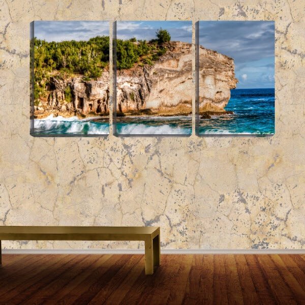 Quadro Decorativo 45x96 paredão na praia calma - 2