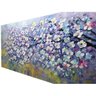 Quadro Pintura Tela floral multicolor anos fade 5427: 70cm (A) x 140	cm (L) - 5