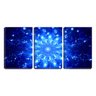 Quadro Decorativo 45x96 pétalas azuis arte abstrata - 1