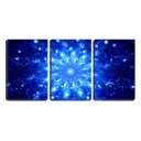 Ver imagem 1 de Quadro Decorativo 45x96 pétalas azuis arte abstrata