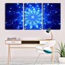Ver imagem 2 de Quadro Decorativo 45x96 pétalas azuis arte abstrata