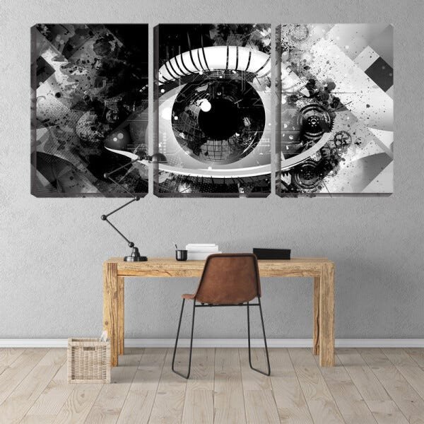 Quadro Decorativo 45x96 olho abstrato mundo conectado - 2