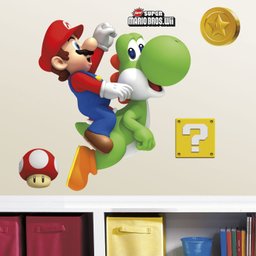 Adesivo de Parede Infantil Super Mario e Yoshi Decoração Infantil - 1
