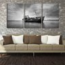 Quadro Decorativo 45x96 carcaça de navio no mar - 2