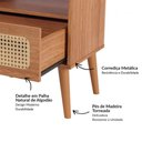 Ver imagem 3 de Mesa de Cabeceira 1 Gaveta Tela Natural Tw48 Freijó Dalla Costa