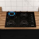 Ver imagem 2 de Cooktop Itatiaia Essencial 4 Bocas - Vidro Preto - Acendimento Automático - Bivolt