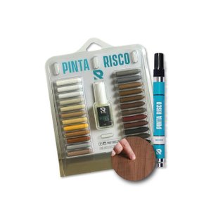 Kit Giz com Verniz Fosco + Caneta Corretiva PRETA
