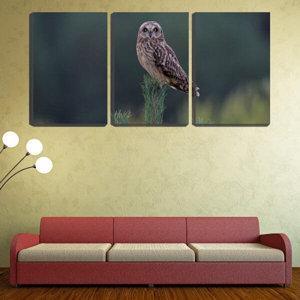 Quadro Decorativo 45x96 coruja no toco - 1