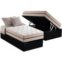 Ver imagem 1 de Cama Box Baú com Colchão Anjos Molas Ensacadas Solteiro Preto