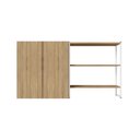 Ver imagem 5 de Armário Aéreo Nicho 2 Portas 4 Prateleiras MDP 60cm Macadâmia e Branco F5