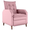 Ver imagem 2 de Poltrona Reclinável do Papai Bath Veludo Turkey Rosa