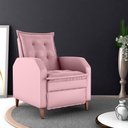 Ver imagem 1 de Poltrona Reclinável do Papai Bath Veludo Turkey Rosa