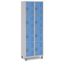 Ver imagem 1 de Guarda Volumes 8 Portas Aço Pintura Eletrostática:azul Claro